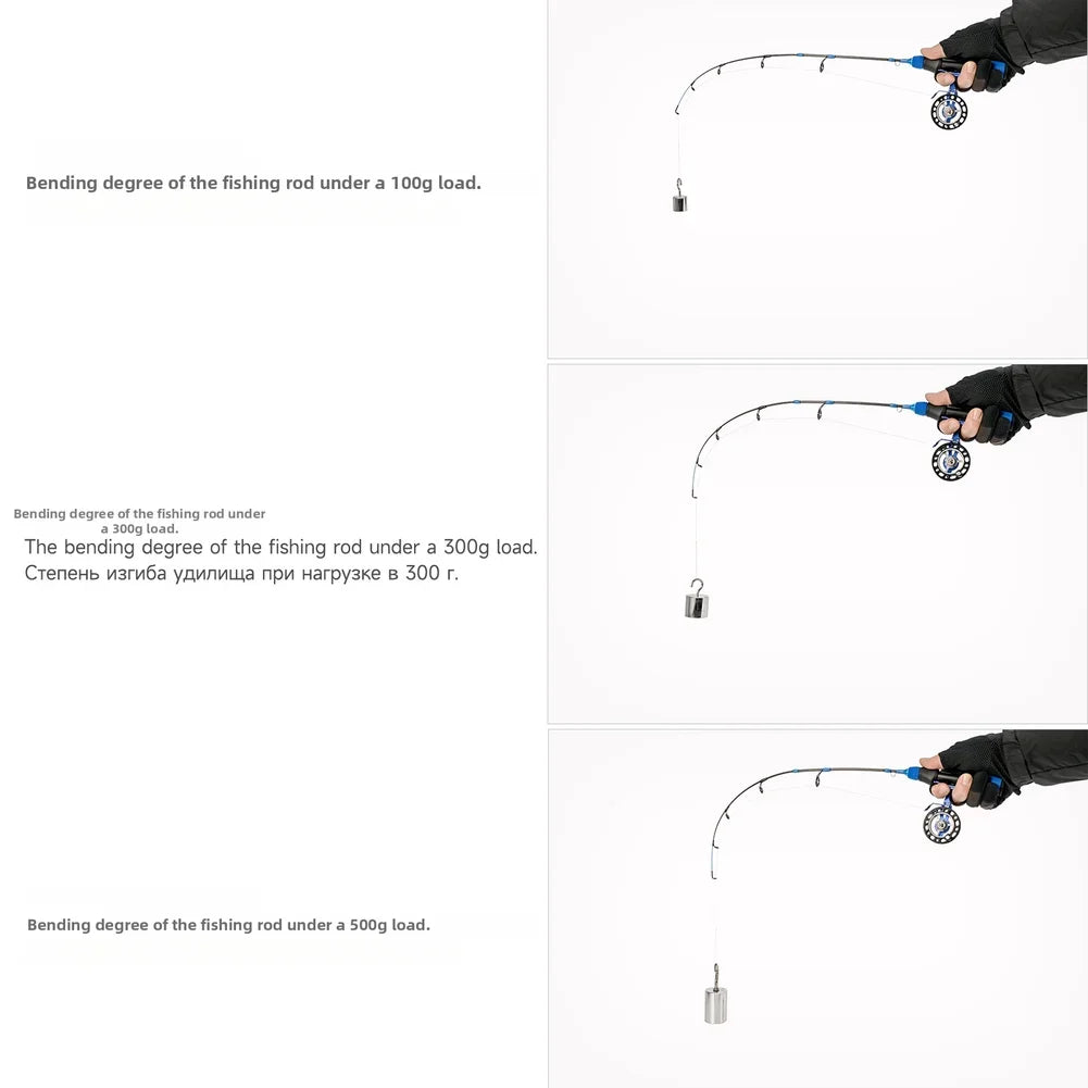 For High-foot Fishing Reels Short Handle Ice Fishing Rod Winter Fishing High-foot Fishing Reel Compatible Fishing Rod