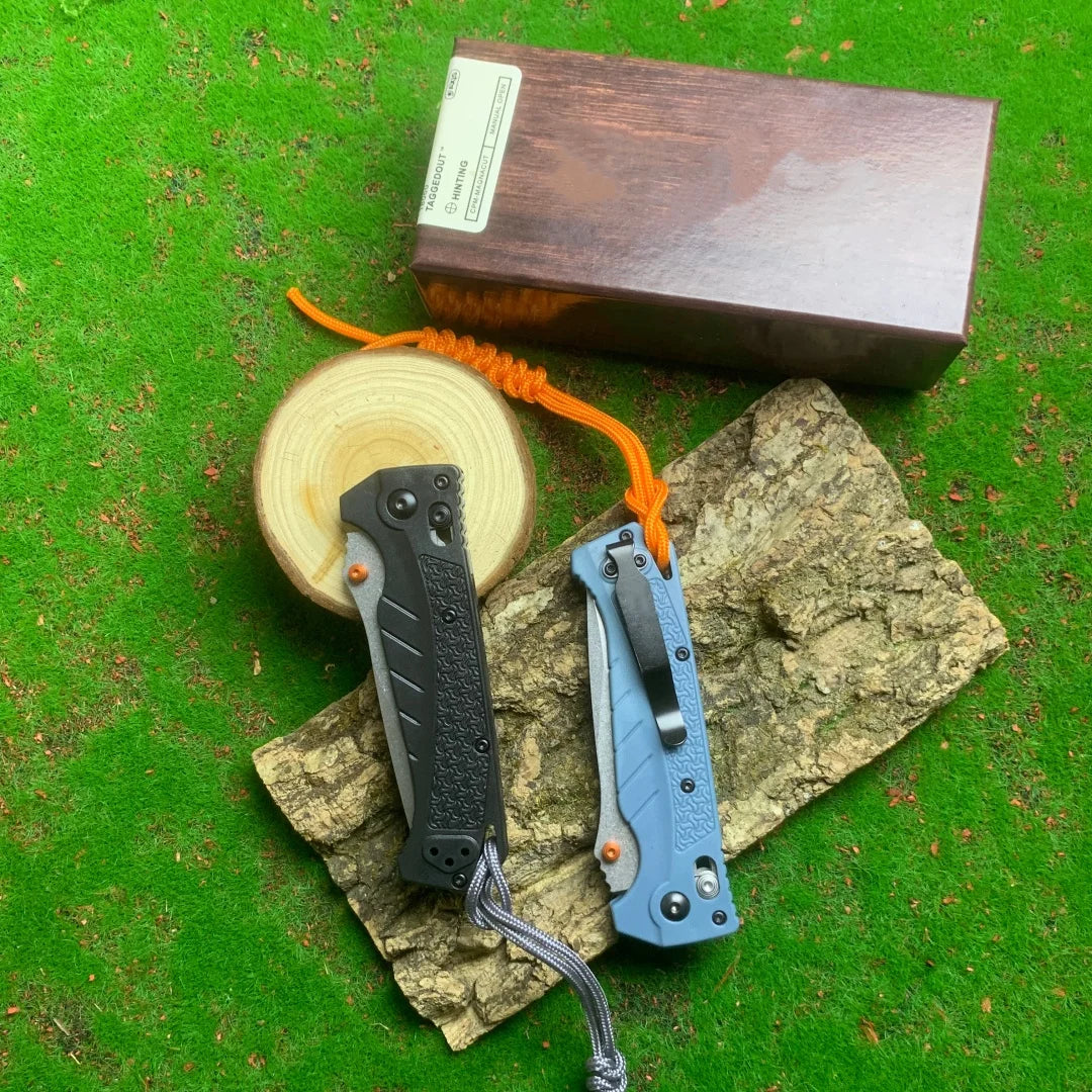 BM18060 Folding Pocket Knife Blue Handle CPM MAGNACUT Blade Nylon Fiber Handle Gift Knife US Warehouse Custom Wholesale Retail