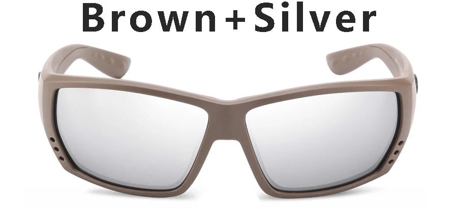Tuna Alley Sunglasses Men Brand Design Square Sun Glasses Classic Mirror Driver Polarized Sunglasses Travel Male Sport Goggles