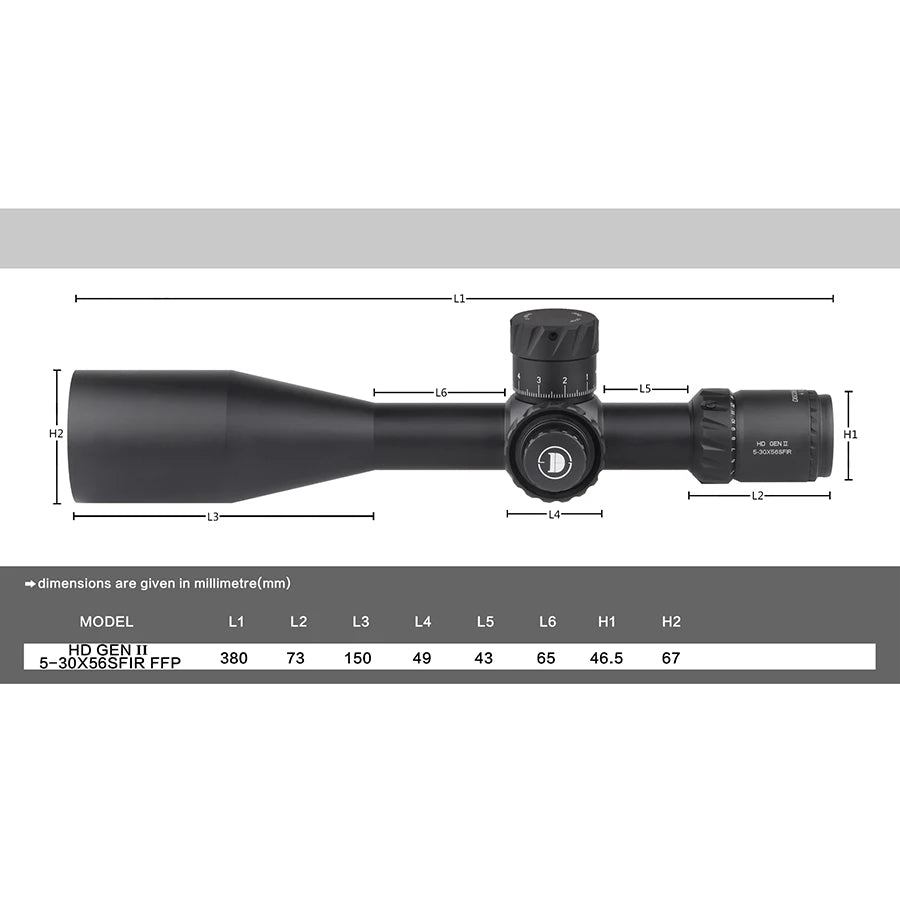 Discovery HD GEN-II 5-30X56SFIR FFP Tactical Riflescope HD Illumination Sight First Focal Plane Shooting Scopes With 34mm Tube