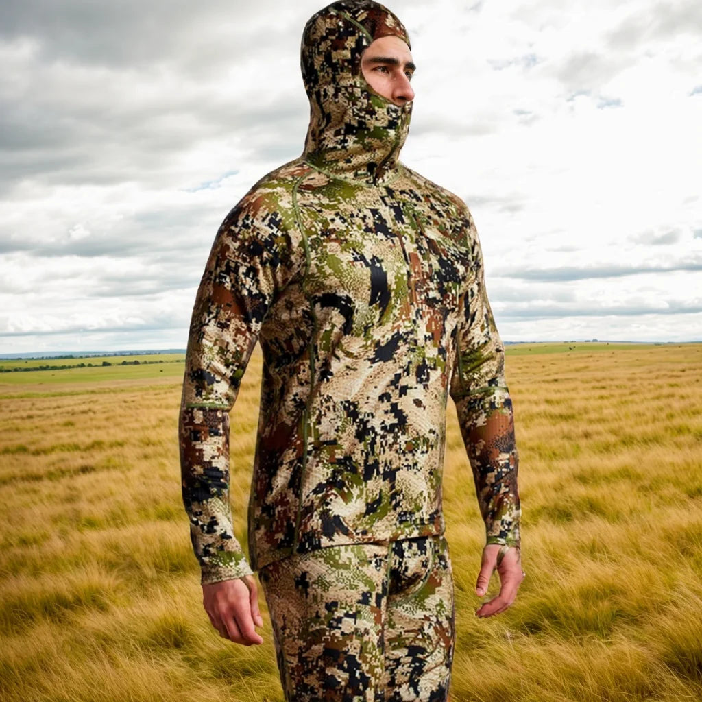 High Quality Heavyweight Camouflage Hoodie 3M Additive Fast Drying Anti-Microbial Adventure Wear Sweatshirt for Outdoor Hunting