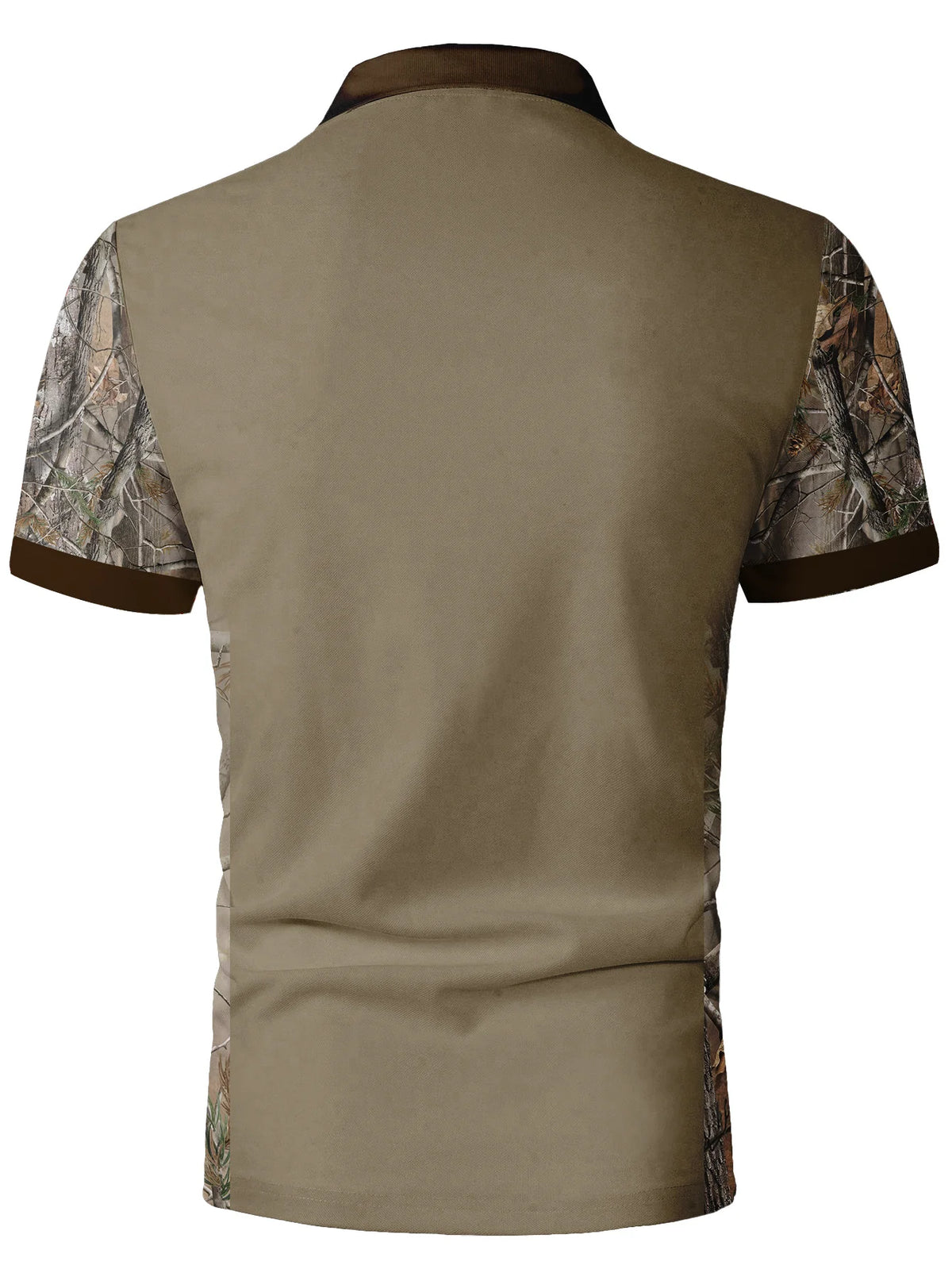 Men's Casual Deer Head Print Short-Sleeved Buttoned Polo Shirt Spring Summer and Autumn Fashionable Polo Shirt Suitable for Goi