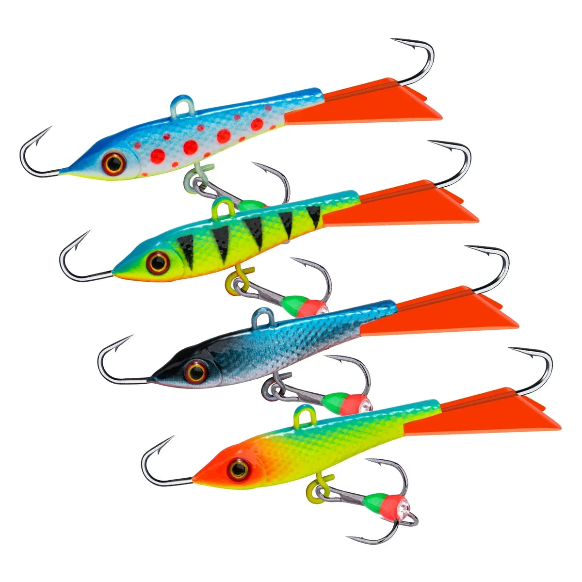 Goture 4pcs Ice Fishing Lure Balancers Professional Winter Jig Wobblers Bait for Trout Bass Pike Carp for Fishing Pesca