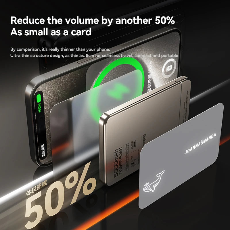 New High Quality Alloy Fast Charger Power Banks With Gifts Backup Battery Powerbank Magnetic Wireless Phone Charger For Magsafe