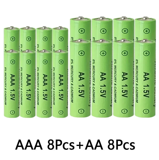 🛒1.5V AA+AAA Ni Mh Rechargeable Battery, AAA Alkaline 3800-3000ah,For Flashlights,Toys,Clocks,MP3,Nickel Hydrogen Batteries🔋