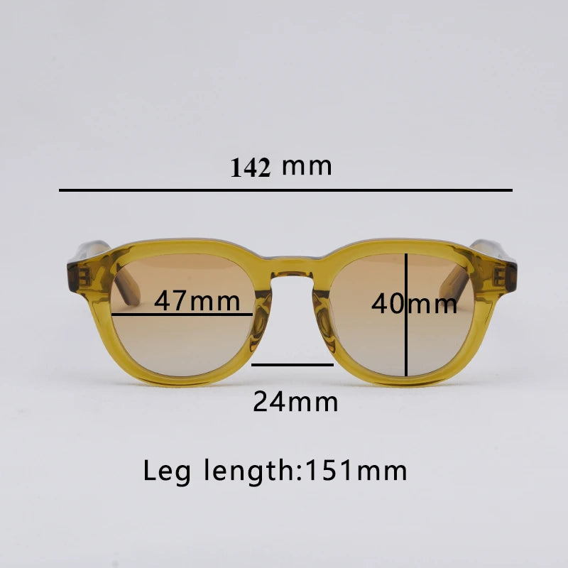 Lemtosh DAHVEN Vintage Sunglasses Women Eyewear Acetate Vintage Oval Sunglasses Polarized Men's Sunglasses Dropshipping