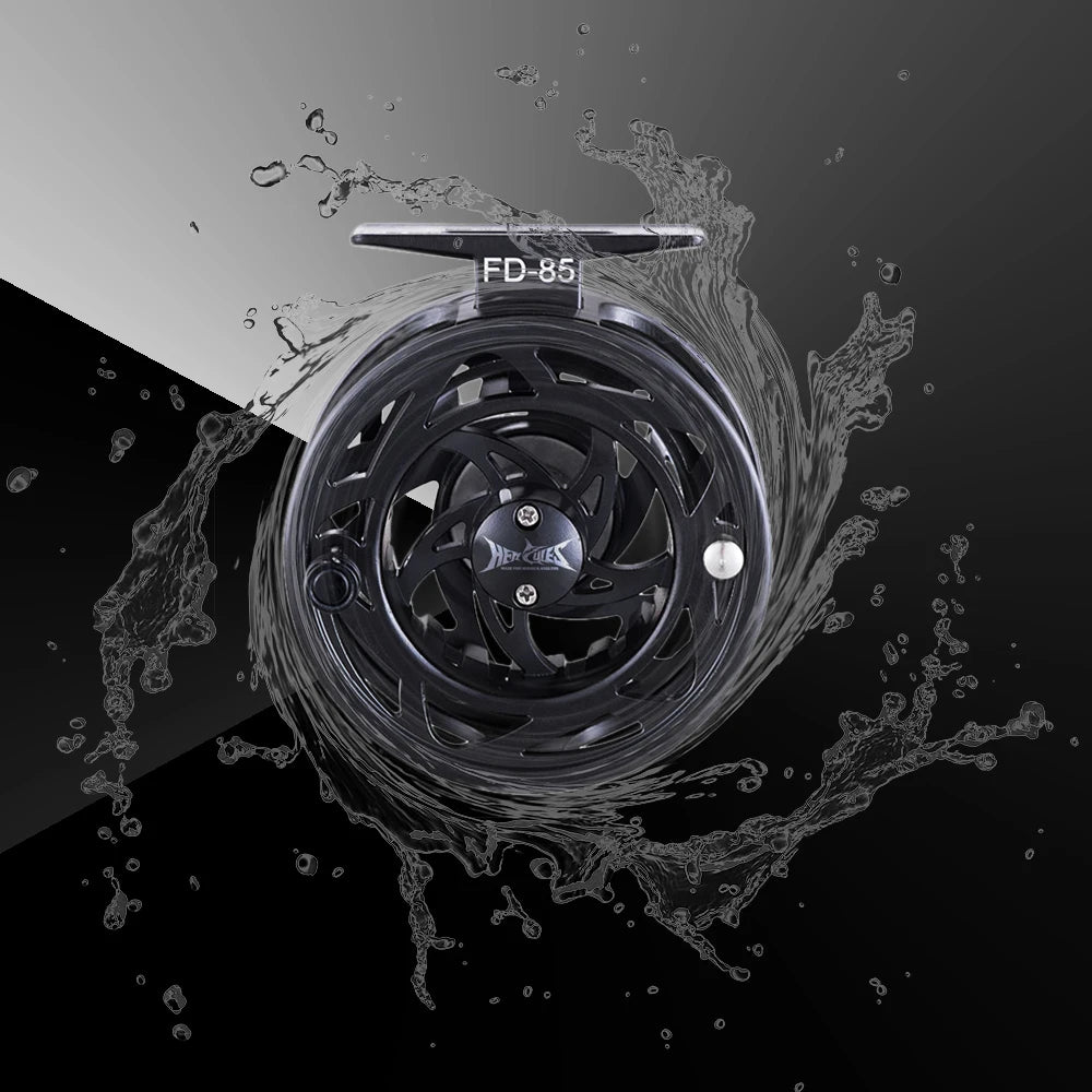 HERCULES 3/4 5/6 WT Fly Fishing Reel  Aluminum Allo Professional Fly Fishing Wheel with Push Button Release Silver Carp Fishing