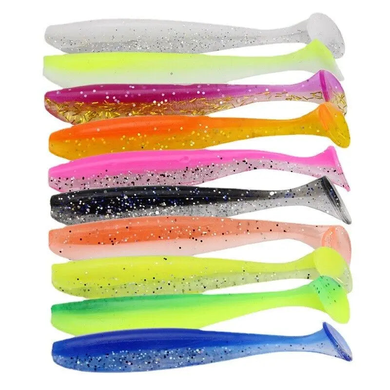25PCS/Box Soft Fishing Lures Kit Silicone Lure Set Artificial Bait Worm with Crank Hook Fishing Weights Sinkers Soft Lures Set