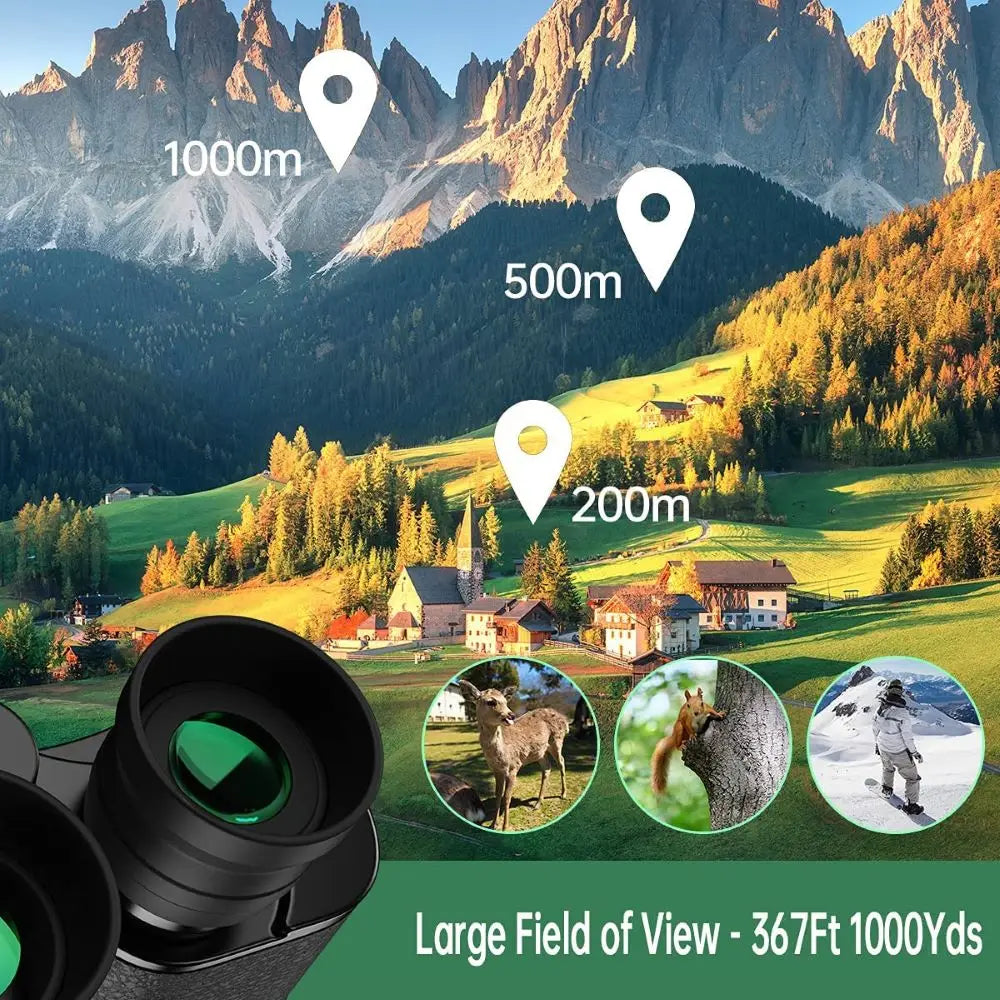 Baigish 10x42 Binoculars Long Range Professional Waterproof  Telescopes Fogproof Nitrogenfilled Bak4 Prism Original