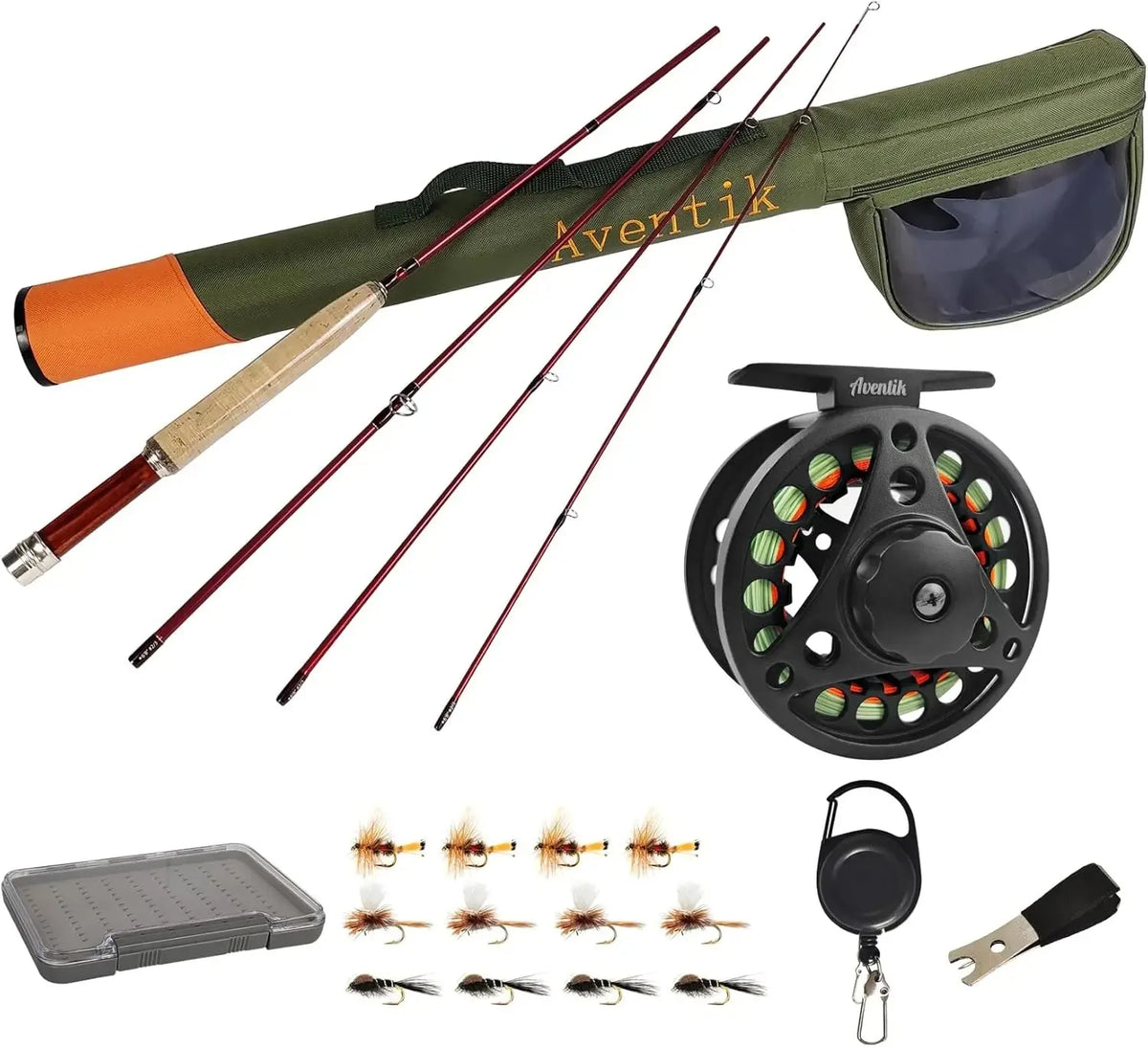 Aventik Extreme Fly Fishing Rod & Reel Combo Kit 0–6WT with Travel Case for Starter