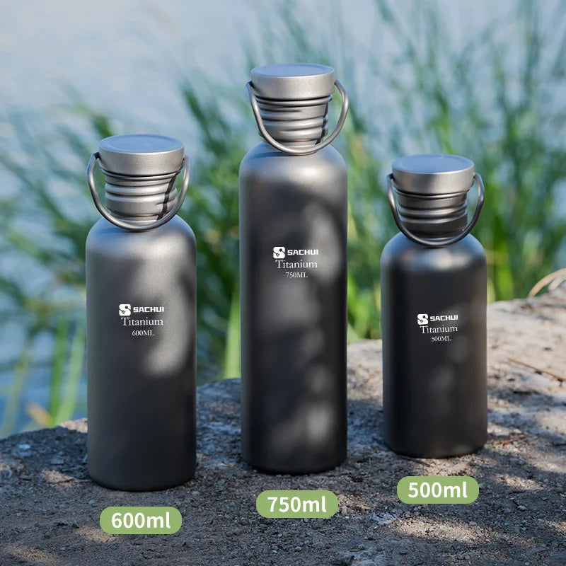 Titanium Outdoor Sport Water Bottle Camping Hiking Picnic Climbing Running Cycling Single Layer Lightweight Drinking Bottle