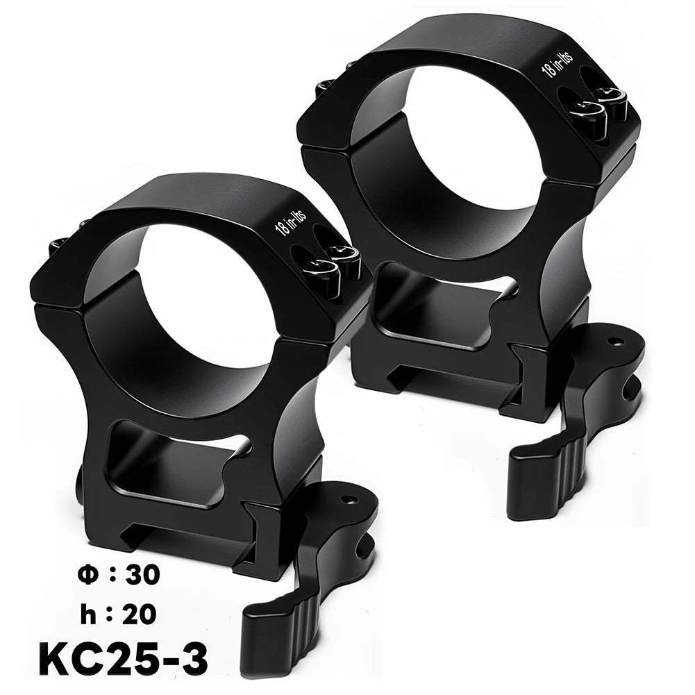 UniqueFire Quick Release Hunting Scope Mount Ring for Dia 30mm Tactical Scope Flashlight 20mm Picatinny Rail Mount Accessories