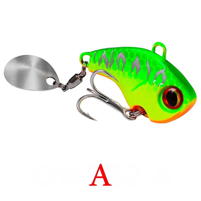 Fishing Lures Wobble Rotating Metal Vib Vibration Bait Winter Fishing 5g 7g 10g Artificial Hard Baits Spinner Spoon Lure Pesca