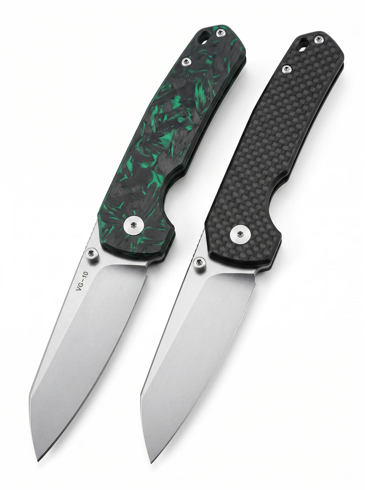Vexo Outdoor Folding Knife Vg10/M390 Steel Carbon Fiber Handle Glow-In-The-Dark Edc Tool Pocket Knife Camping
