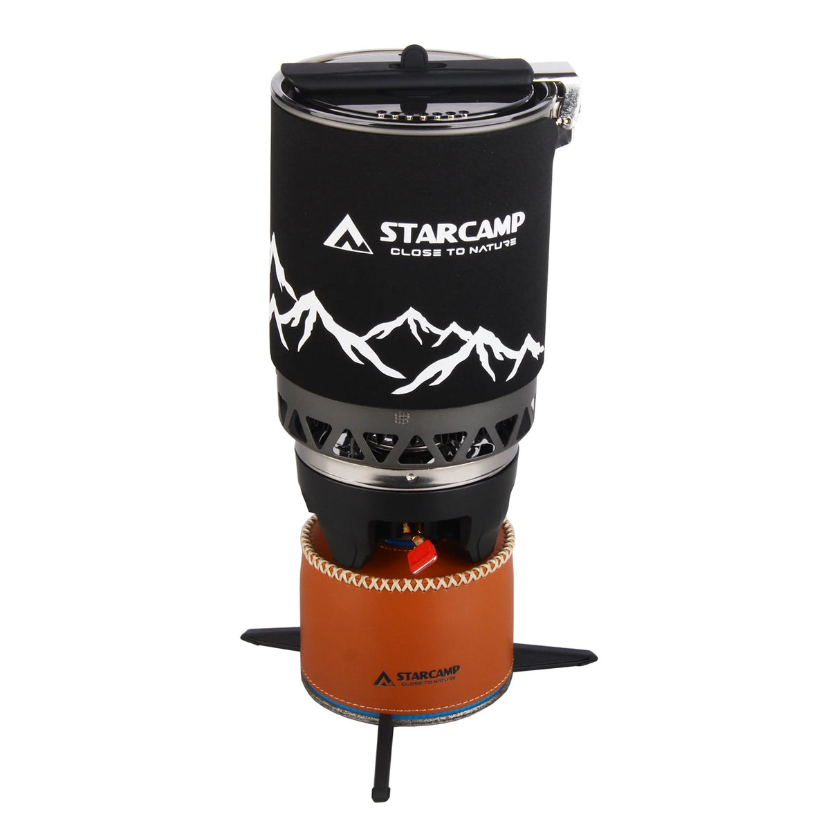 STARCAMP 1800ml Outdoor Camping Cooking System Hiking Fastboil Jet Cooker Gas Stove Gas Burner With Pot