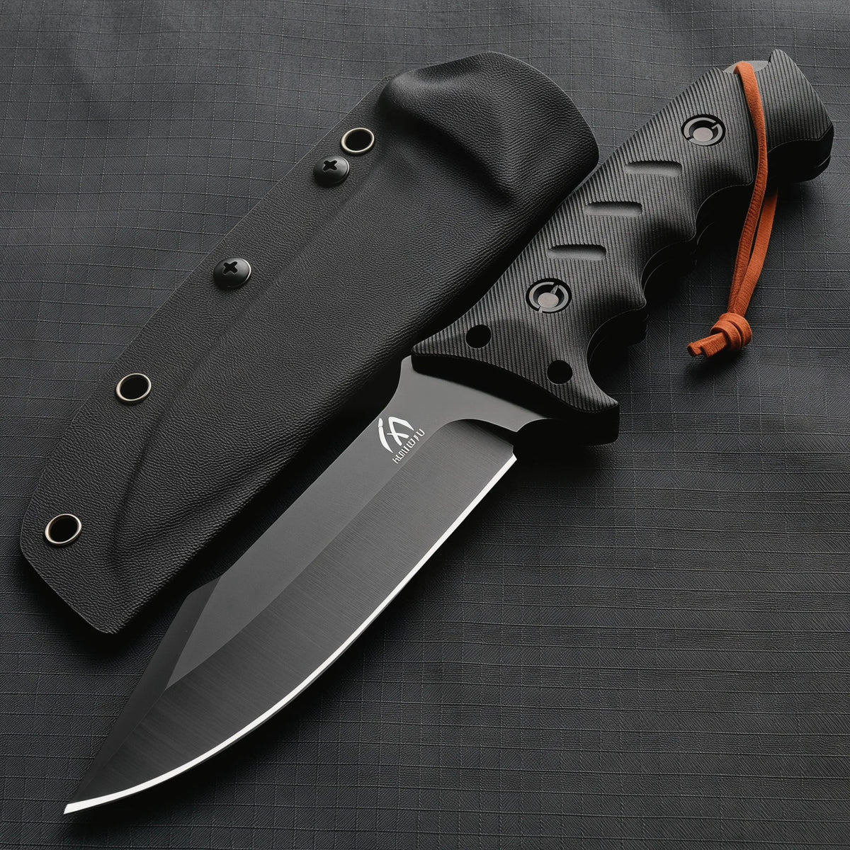 Simple and Portable Straight Knife with Sheath for Storage, Anti-Slip Comfort Grip, Multi-Functional Tool for Outdoor Hiking, Fi