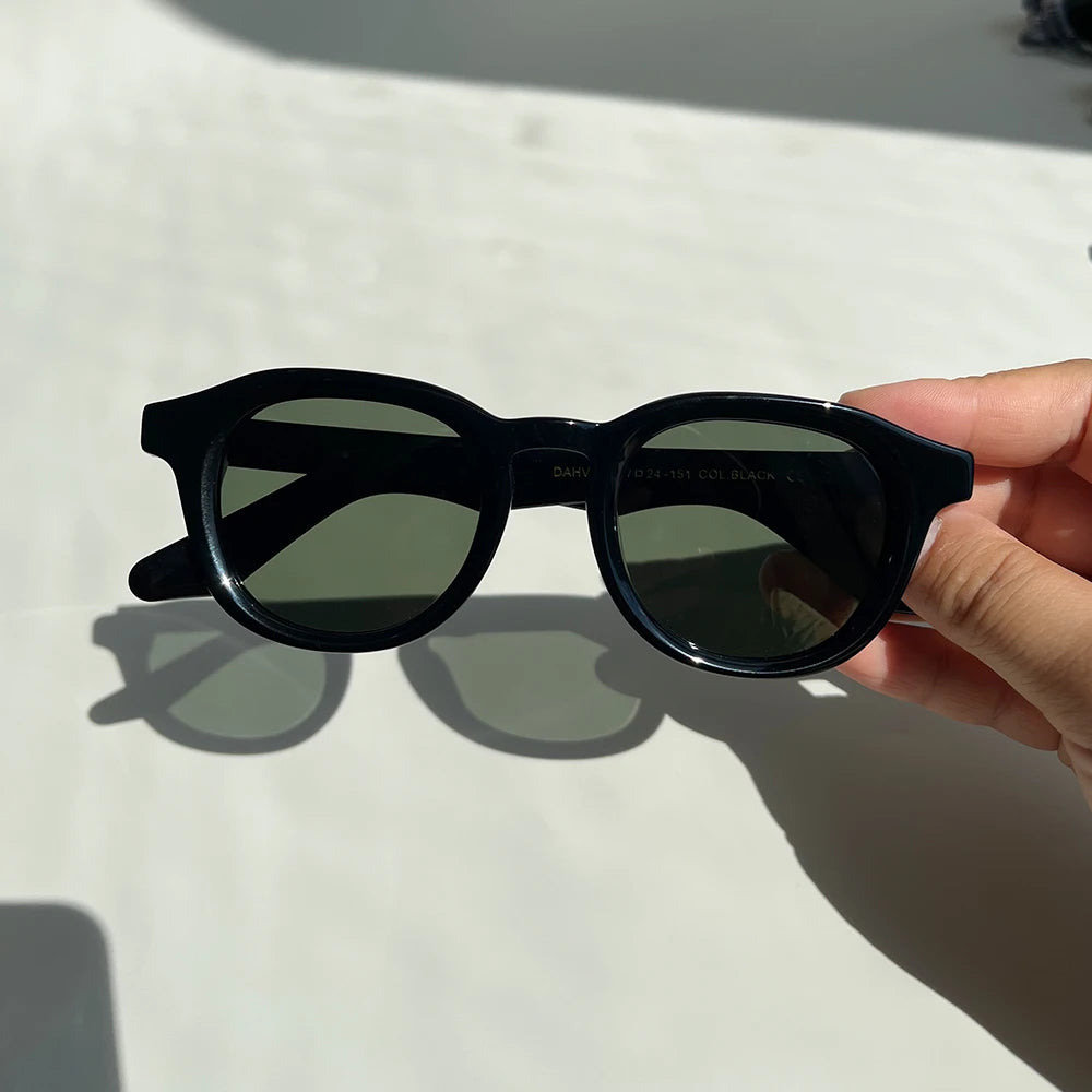 Lemtosh DAHVEN Vintage Sunglasses Women Eyewear Acetate Vintage Oval Sunglasses Polarized Men's Sunglasses Dropshipping