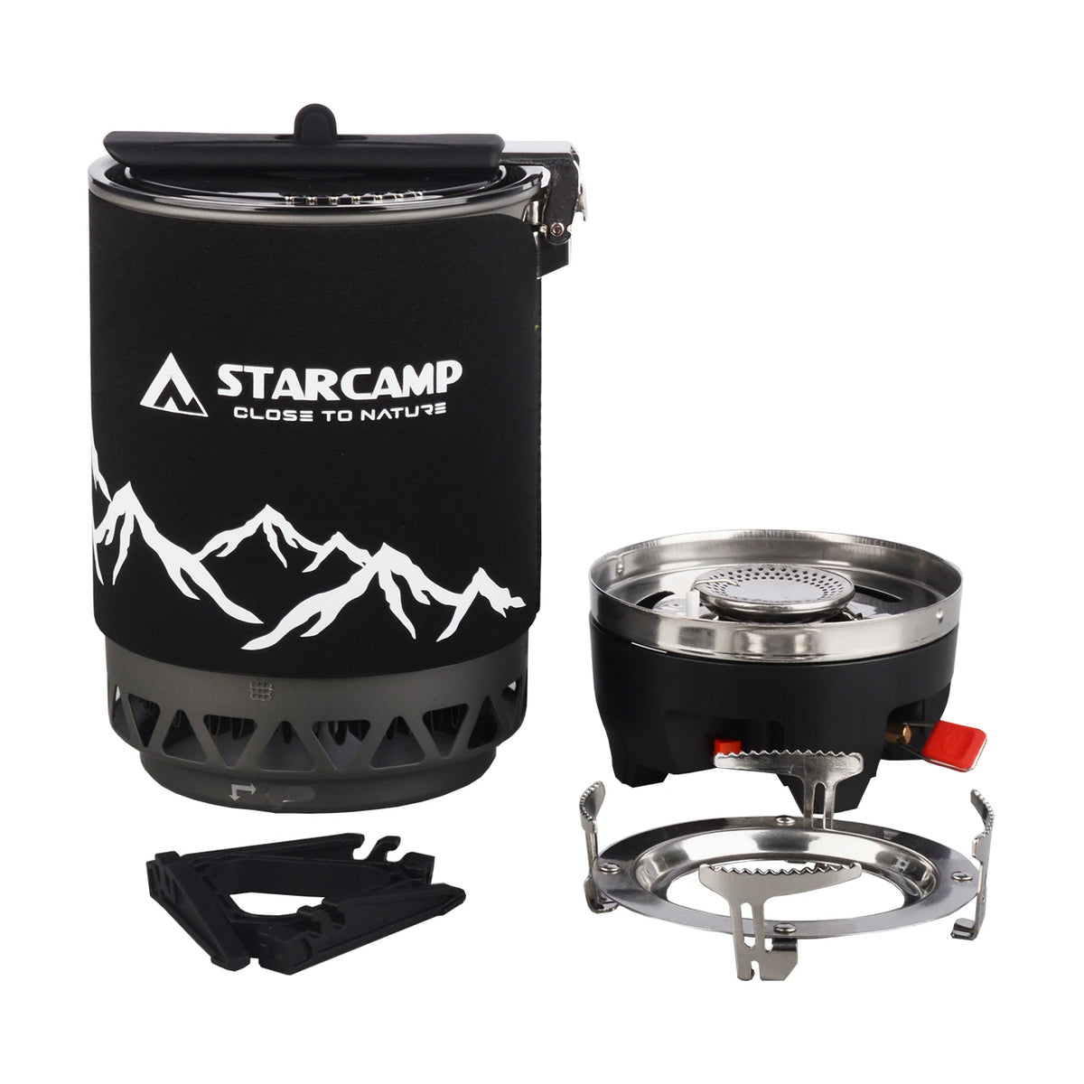 STARCAMP 1800ml Outdoor Camping Cooking System Hiking Fastboil Jet Cooker Gas Stove Gas Burner With Pot