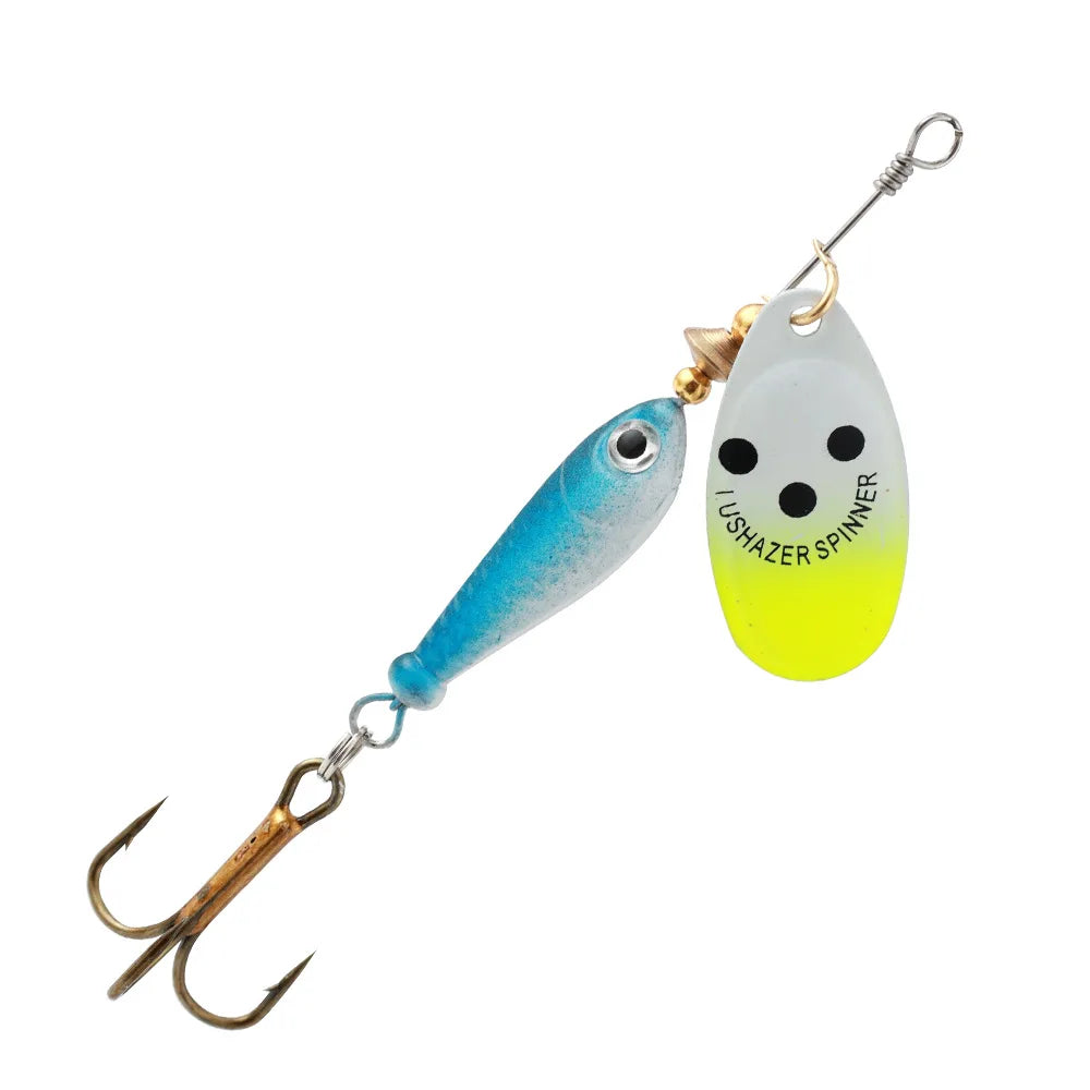 Rotating Metal Spinner Fishing Lures 11g 15g 18g Sequins Iscas Artificial Baits Metal VIB Hard Crap Bass Pike Treble Hook Tackle