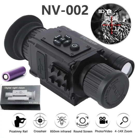 NV002 Infrared Night-Vision Monocular Riflescope Hunting Rifle Scopes Optics PCP Air Gun Sight Telescopes1080P Video Camera