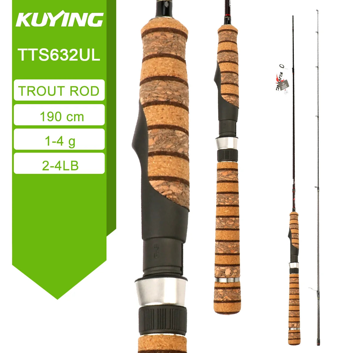 KUYING TETON L UL SUL 5'2' 6' 6'3' 6'4'6'2' 6'6' Fishing Rod Lure Cane Spinning Casting FUJI Carbon 1-4g 0.8-3g 2-10g M-Fast BFS