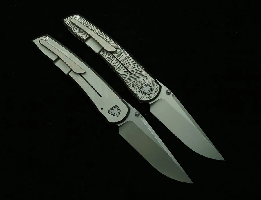 2026 New Waka Folding Knife Real Titanium Alloy Handle 154CM Steel Ceramic Bearing Outdoor Camping Survival Pocket EDC Tool