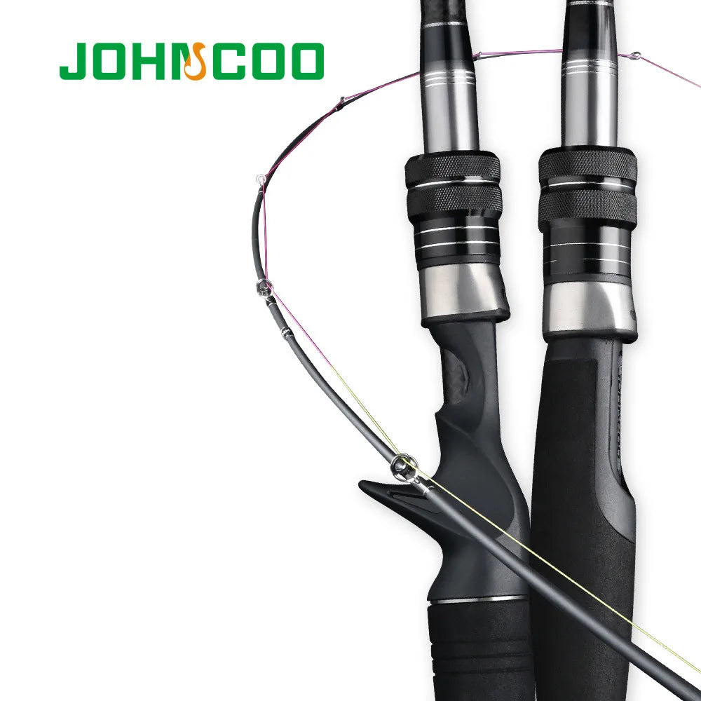 JOHNCOO Carbon Fishing Rod 2.7m 3.0m MH H Power Spinning Rod Sea Bass Inshore Fishing Rod 3 Sections long Casting Fishing Rod