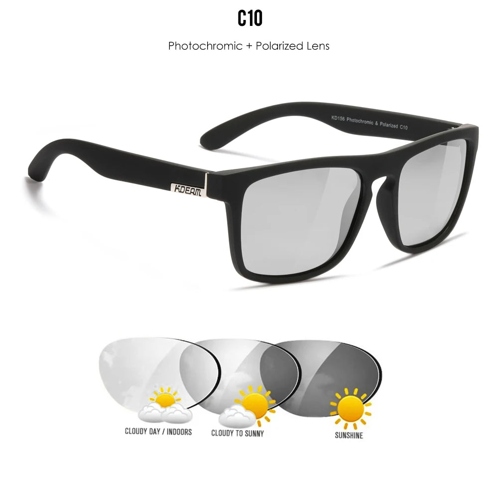 KDEAM Legend Square Sunglasses Polarized Lens For Men Women Outdoor Sports Fishing Mountaineering  Sun Glasses With Brand Box