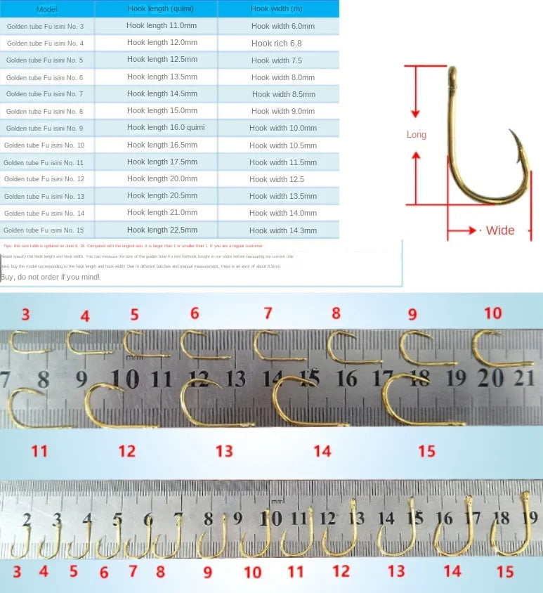 100pcs Fishing Hooks Eyed Circle Golden Hook Barbed Fishhook for Carp Fishing Material Goods Accessories Pesca Fishhook Tools