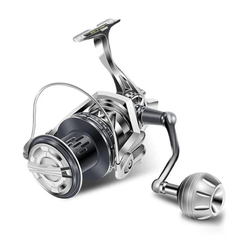 8000-12000 35KG Max Drag Saltwater Fishing Reel  Alloy Spool Steel Bearing Alloy Gear Metal Arm Sea Boat Fishing Spinning Reel