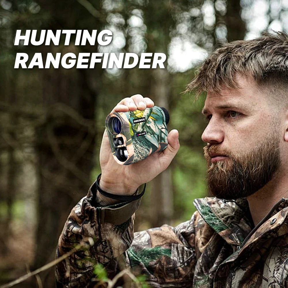 Hunt Rangefinder Laser Range Finder for Hunting Camo 600/1000M Rangefinder Multi Functional Distance/Angle/Scan 6X Magnification