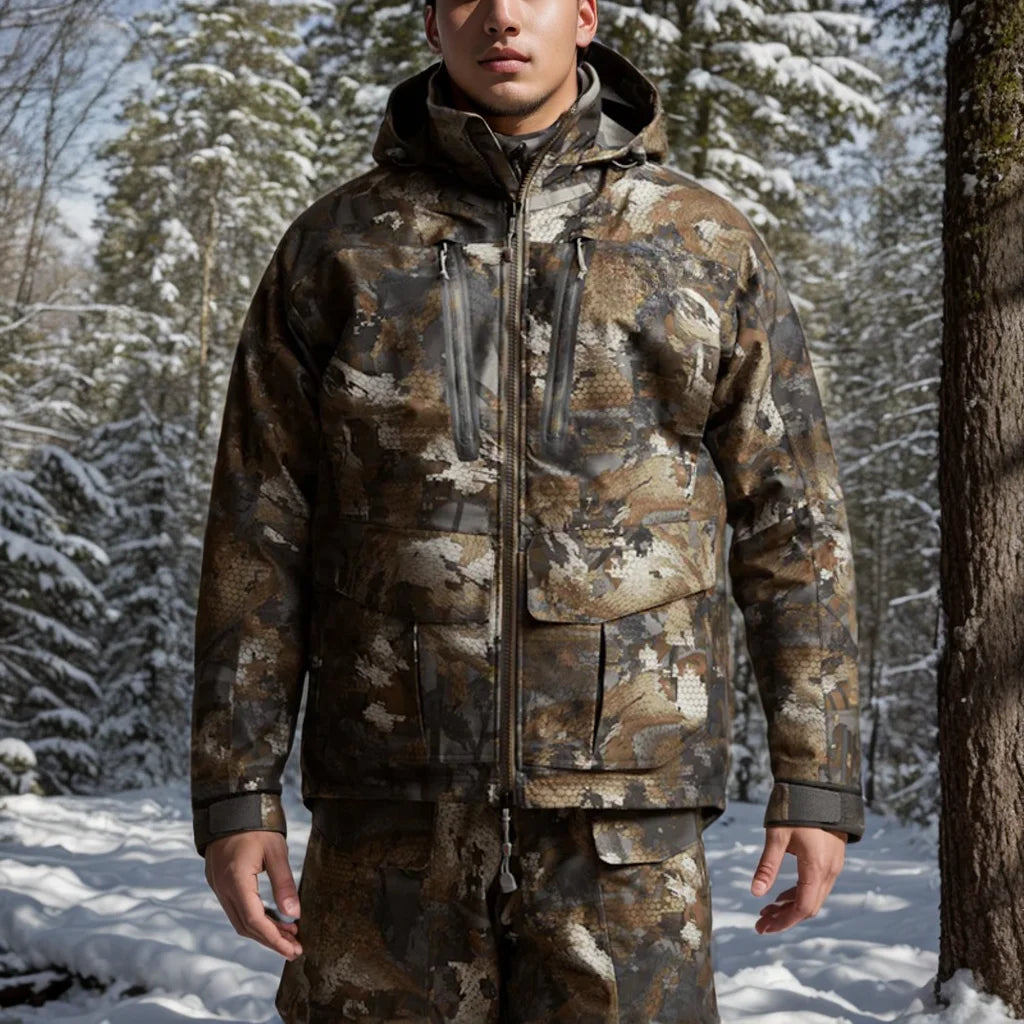 Men's Winter Camouflage Hudson Waterproof Jacket Insulated Fishing Hunting Outdoor Camo Thermal Protection