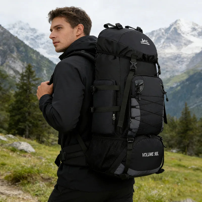 90L Large Travel Backpack for Men Hiking Climbing Outdoor Sports Rucksack Bag Camping Climbing Mountaineering Luggage Backpack