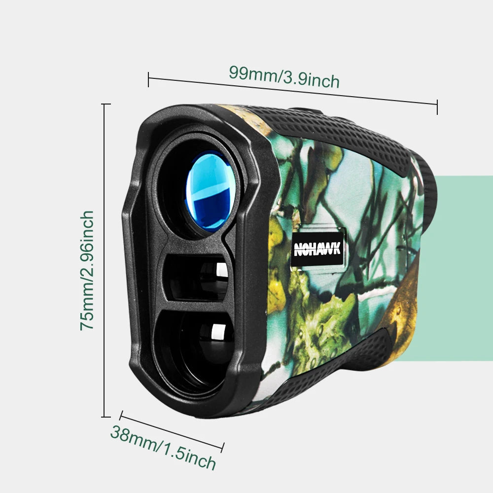 Hunt Rangefinder Laser Range Finder for Hunting Camo 600/1000M Rangefinder Multi Functional Distance/Angle/Scan 6X Magnification