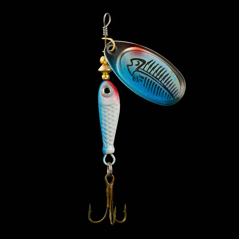 Rotating Metal Spinner Fishing Lures 9.1g 7cm Sequins Iscas Artificial Hard Baits Crap Bass Pike Treble Hook Tackle Accessories