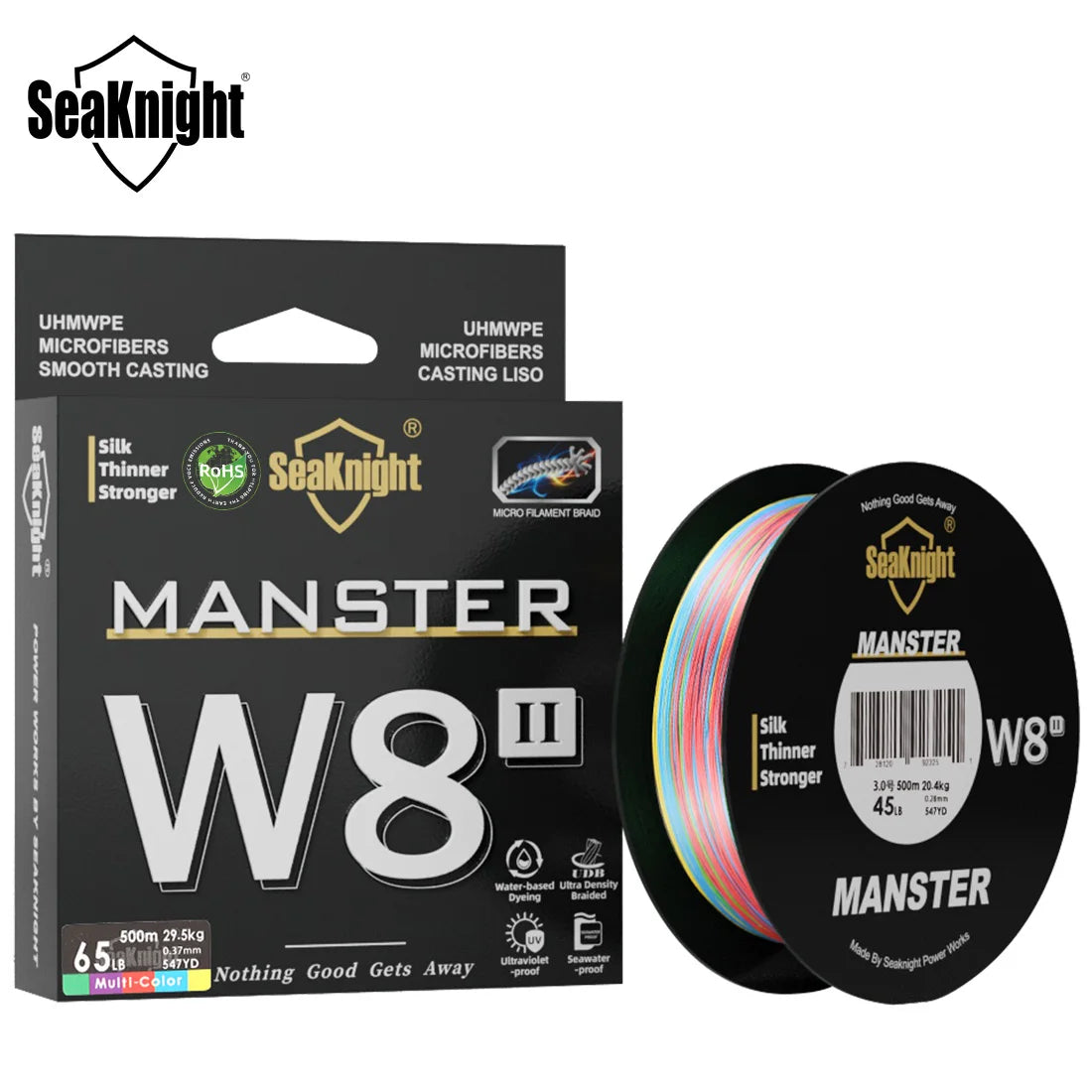 SeaKnight Brand MANSTER W8 II Series 8 Strands Braided Fishing Lines 500M Seawater Proof Ultraviolet Proof for Saltwater Fishing