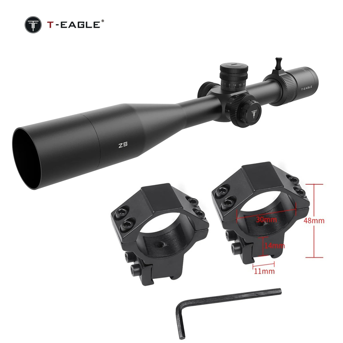 T Eagle ZS6-24X50 FFP IR Tactical Riflescope Spotting Scope for Rifle Hunting Optical Collimator Airsoft Airgun Sight Zero Stop