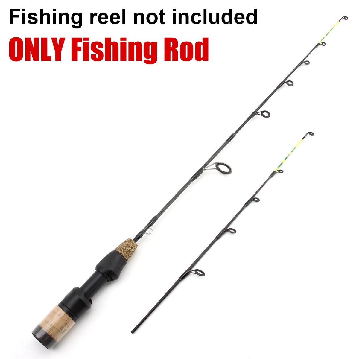 60cm Ice Fishing Rod With Reel Portable Light Folded Pole Carbon Fiber River Shrimp Fishing Pole Winter Fishing Tackle Set