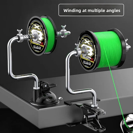 New Spinning Wheel Luya Line up Tool PE Fish Wheel Winder Suction Cup Fishing Rod Fishing Wheel Fish Rod Winder
