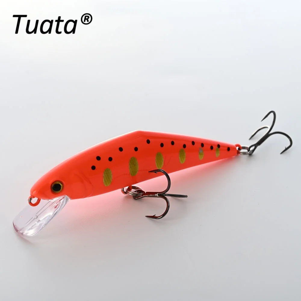 Tuata D Contact Minnow 85mm 14.5g Fishing Lures Sinking 1-2m Wobblers For Trout Salmon UV Glow