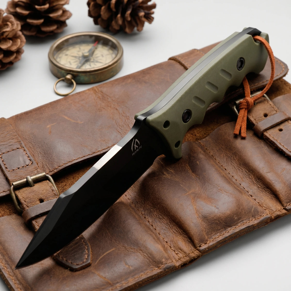 Simple and Portable Straight Knife with Sheath for Storage, Anti-Slip Comfort Grip, Multi-Functional Tool for Outdoor Hiking, Fi
