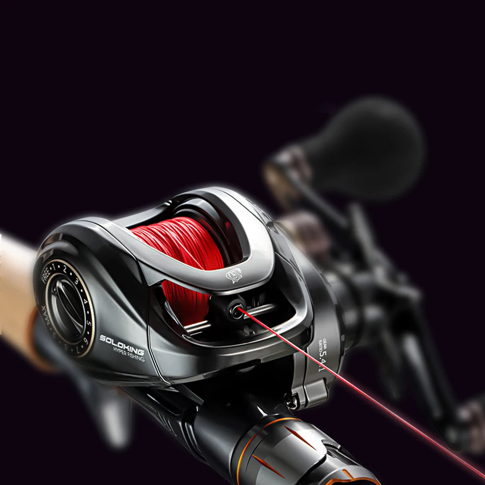 Soloking HIAW Pro Baitcasting Fishing Reel 11+1BB 7.2:1/5.4:1 Speed Gear Ratio,21LB Drag Power Ultra Smooth Durable Fishing Rod