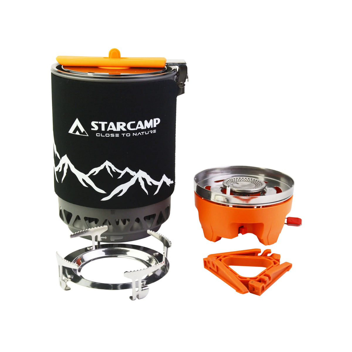 STARCAMP 1800ml Outdoor Camping Cooking System Hiking Fastboil Jet Cooker Gas Stove Gas Burner With Pot