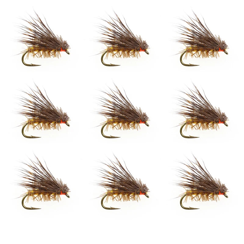 10Pcs/Lot Artificial Insect Bait Lure Deer Hair Dry Fly Fishing Lures Soft Sea Bass Trout Fishing Fly Floating Bait Accessories