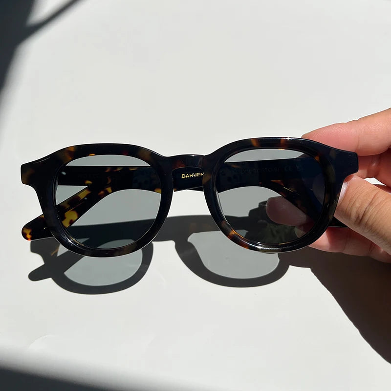 Lemtosh DAHVEN Vintage Sunglasses Women Eyewear Acetate Vintage Oval Sunglasses Polarized Men's Sunglasses Dropshipping
