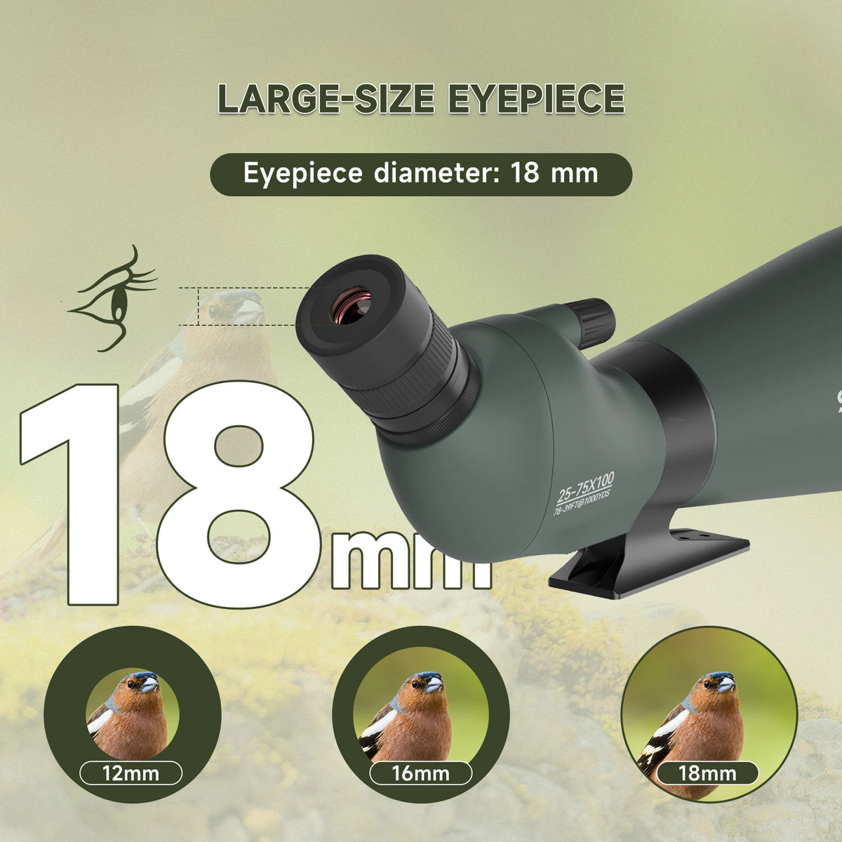 Svbony SV28A Spotting Scopes 25-75x100/20-60x80 FMC Perfect for Beginners in Archery, for Wildlife Watching, Outdoor Adventure