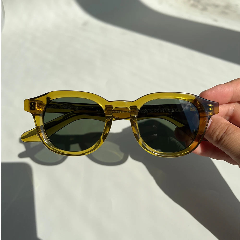 Lemtosh DAHVEN Vintage Sunglasses Women Eyewear Acetate Vintage Oval Sunglasses Polarized Men's Sunglasses Dropshipping
