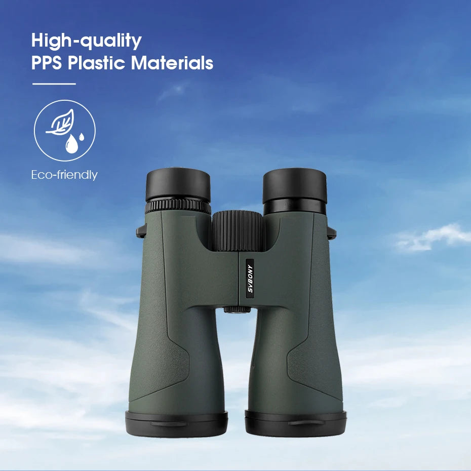 Svbony SA203 12x50 Binoculars  IPX7 PPS FMC Bak4 Portable Neckband Twist‑Up Eyecups for Outdoors Free Binocular Tripod Adapter