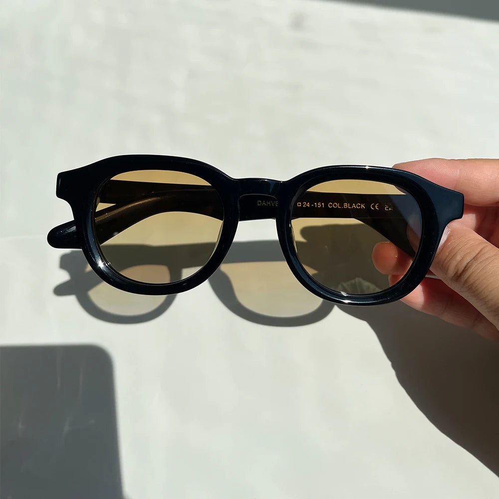 Lemtosh DAHVEN Vintage Sunglasses Women Eyewear Acetate Vintage Oval Sunglasses Polarized Men's Sunglasses Dropshipping