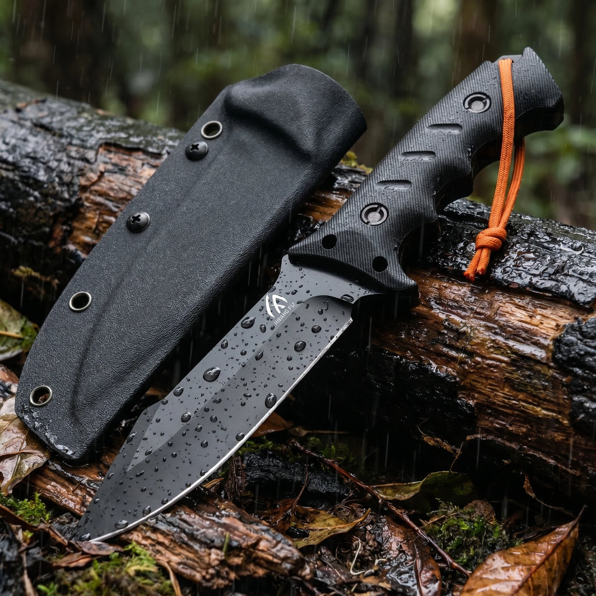 Simple and Portable Straight Knife with Sheath for Storage, Anti-Slip Comfort Grip, Multi-Functional Tool for Outdoor Hiking, Fi